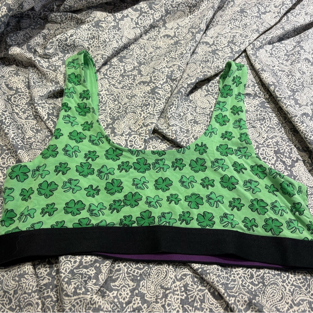 Me Undies green shamrock bralette XL St. Patrick’s Day